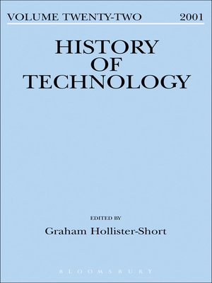 cover image of History of Technology Volume 22